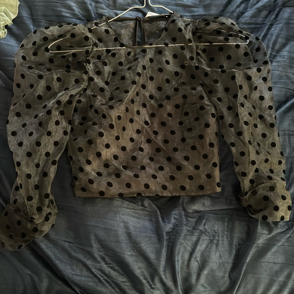 polka dot blouse